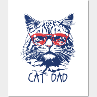 Cat Dad Posters and Art